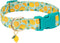 Adjustable Lightweight Cute Dog Collar for Girl Female Boy Dogs, Soft Summer Collar with Lemon Design for Small Medium