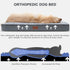 MIHIKK Waterproof Dog Beds, Large Orthopedic Crate Bed with Removable Washable Cover, Egg-Crate Foam, Anti-Slip Bottom,