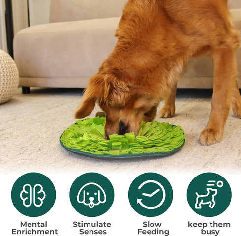21.5" 15", Snuffle Mat for Dogs Avocado Pal, X-Large x Enrichment Toy Slow Feeder, Puppy Toys to Keep Them Busy