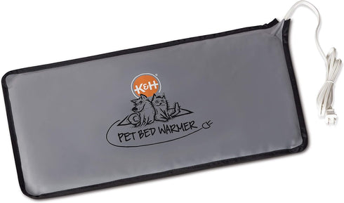 K&H Pet Products Pet Bed Warmer, Waterproof Heated Pad to Insert Inside Indoor Cat and Dog Beds, Gray Large