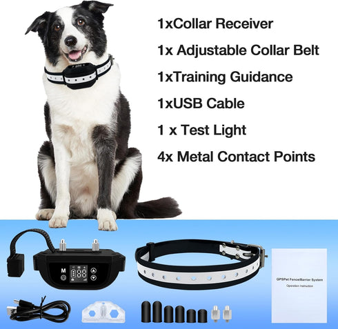 2nd 3 97-3280ft GPS Wireless Dog Fence for Medium Large Dogs, Gen Upgraded Electric Fence System with Enhanced Signal