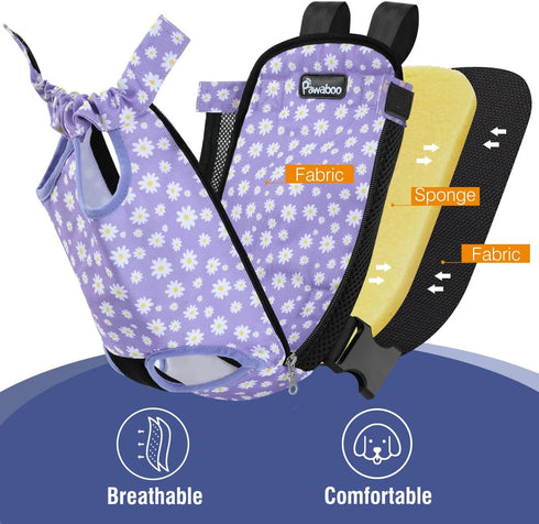 Backpack, Backpack Pawaboo Pet Carrier Adjustable Pet Front Cat Dog Carrier Purse Travel Bag, Legs Out, Easy-Fit