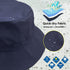 woogwin Waterproof Bucket Rain Hat, Quick Dry Packable Boonie Sun Hat with Chin Strap