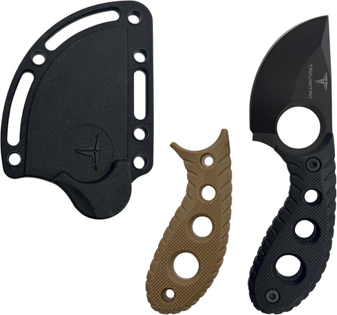 Hunting Survival Knife 6.5" - Full Tang Fixed Blade Knives with Extra FRN Handle Scales for Camping Gear