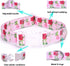 Floral Print Puppy Dog Collar with Quick Release Buckle for Small Medium Large Dogs, Soft Nylon (M, Roses)