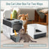 Tioncy 7 Pcs Small Cat Kitten Starter Kit - Cat Litter Box with Shovel, Cat Paw Litter Mat, Automatic Bowls, Toy Teaser
