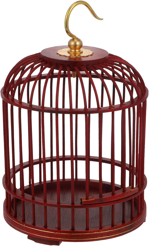 PRETYZOOM Vintage Pet Cage, Garden Insert Shelter, Hanging Cage for Hamster Habitat, Wooden Metal Container