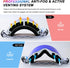 FMY Ski Goggles for Men Women & Youth, Anti Fog UV400 Protection Snowboard Skiing Goggles for Adult