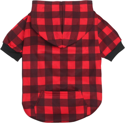 Plaid Dog Sweaters Hoodies for Dogs Cats, Warm Soft Sweatshirts for Christmas and Everyday Wear (X-Large)