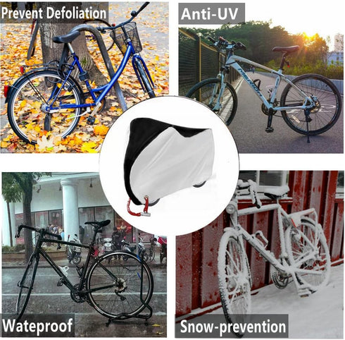 Outdoor Waterproof Bicycle Covers with Lock Hole for Mountain Road Electric Bikes, Bike Covers