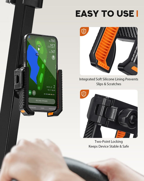 PHCOHIDO Holder,360 (1PCS, Magnetic Golf Cart Phone Rotation Golf Cart Magnetic Phone Mount for Cellphone Golf Cart