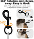 Heavy Duty Dog Leashes with Chew Proof Padded Handle, 4/5/6 FT Steel Metal Safety Lead Rope for Large or Medium Dogs
