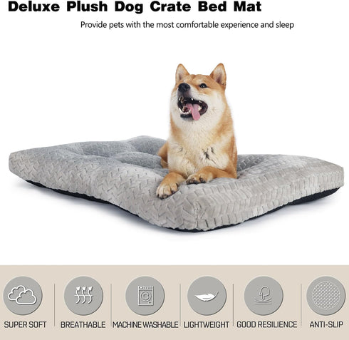 Dog Crate Bed for Medium Dogs - 30 Inch Crate Pads for Dog Cages - Soft and Fluffy Crate Mats for Dogs Up to 40 lbs -