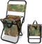 TeqHome Portable Foldable Fishing Chair with Cooler Bag, Lightweight Folding Camping Chair,