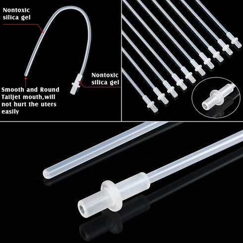 50 Pieces Disposable Artificial Insemination Rods, Flexible Breeding Catheter Tube for Dog Goat Sheep (White, 10.8