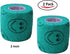 Vet Wrap Tape (Teal with Smiles) (2 Pack) (2 Inch x 15 feet) Self-Adhesive Cohesive Flex Bandage for Pets
