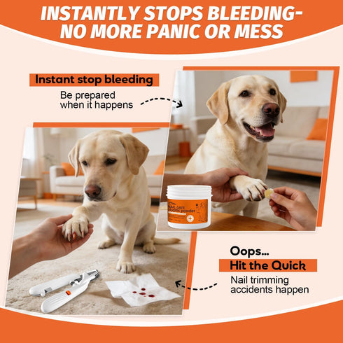 '-1.76oz (2-Pack) PAW PLANET Styptic Powder for Dogs & Cats Fast Acting Blood Stop Powder for Nail Clipping, Minor Cuts