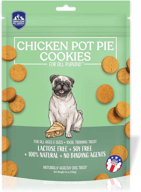 Chicken Pot Pie Cookies, Lactose Free, Gluten Free, 14 oz of All Natural Crunchy Goodness for All Breeds