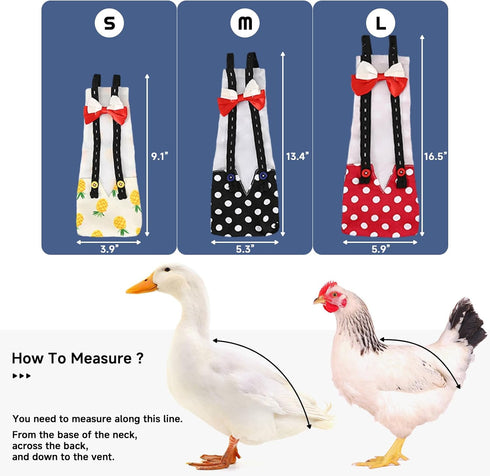 QBLEEV Pet Cole Duck Diapers for Baby Ducks, Chicken Diapers for Real Hens, Fashionable Duckling Nappy Poultry Cloth