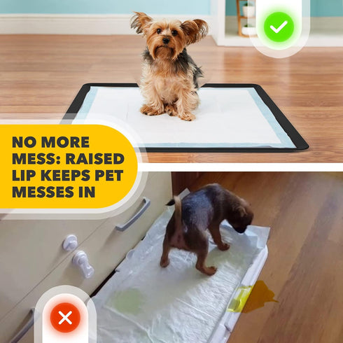 24 24 Skywin TidyFriend Dog Pee Pad Holder Tray - Fits Up to x Pee Pad Holder for Dogs - Stable Grip, Raised Edges