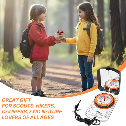 Backpacking Sportneer Compass Hiking Survival, Camping Accessories Orienteering Compass with Mirror Boy Scout Compass