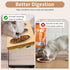 Raised Elevated Cat Food Water Bowl, Small Dog 15° Tilted Feeding Tray with 3 Stainless Steel Bowls (Wood Color)
