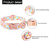 Cotton Dog Collar for Spring and Summer, Adjustable Puppy Collar with Safety Metal Buckle for Small, Medium, and Large
