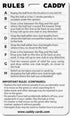 Rules Caddy - Simplify The Rules of Golf - Golf Bag Tag Accessory, Training Aid, Quick Reference Guide