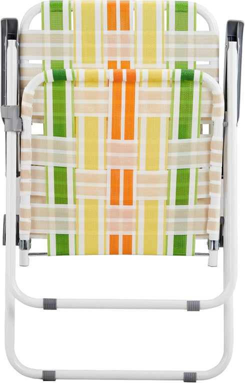 Hikarinowa Set 2 Backpack of Folding Beach Chairs,Patio Lawn Webbed Folding Beach Chairs, Outdoor Patio Lawn Foldable