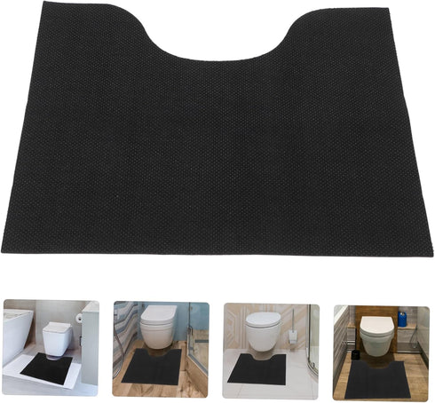6-piece Set Garneck U-Shaped Toilet Training Pad Washable Bathroom Rug Funny Designs for Potty Training Toilet Bowl Mat