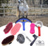 CDQL 10Pcs 5 Horse Grooming Kit - Horse Brushes Kit - Horse Grooming Body Brush Kit Includes Metal Long Handle Comb