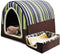 Cat Bed or Dog Bed, Indoor Pet House with Fluffy Mat, Removable Cover, for Cats and Small Dogs