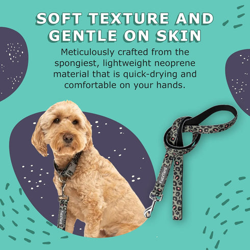 FuzzYard Savanna Dog Leash | Size L | Comfortable Neoprene Lead for Outdoor Walking & Training