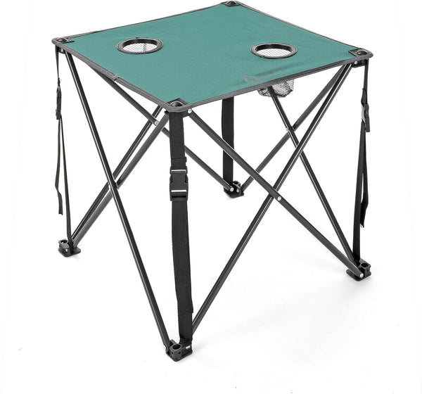 ARROWHEAD OUTDOOR 26 (66cm) Portable Camping Folding Table, 2 Cup Holders, Square,