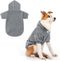 SCENEREAL Dog Hoodie Sweaters for Small Medium Large Dogs, Fleece Sweatshirt with Hat and Pocket, Grey (M)