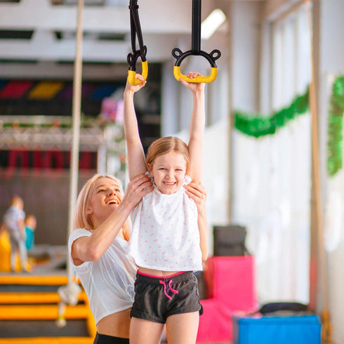 220lb(NO EXQ Home Kids Gymnastic Rings Pull up Rings for Chlidren Exercise,Indoor Gym Ring,Kids Gymnastics Rings