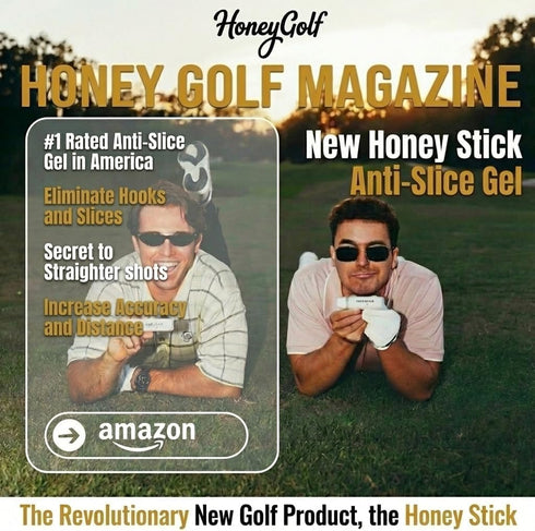 Honey Golf HoneyStick Anti Slice Gel for Golf Clubs - Anti-Hook Spin Reducer for Driver, Woods, Hybrids, Irons - Golf