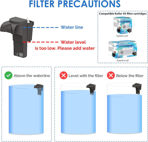 Koller Products 3-Gallon 4 Plastic Aquarium Starter Kit with Colors LED Lighting and Complete Filtration, Ideal for a