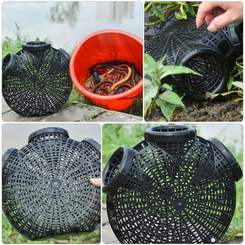 12.20X10.62X3.93In EEL Trap Crab Trap Portable Lobster Bait Fishing Net Lightweight Breathable Easy Use