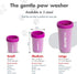 Dexas MudBuster Portable Dog Paw Washer in Fuchsia for Dogs and Cats