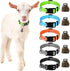 5 Pack Reflective Goat Collars with Bells, Adjustable Nylon Collar Set for Small Farm Animals, Loud Bronze Bell for