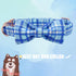 Elegant little tail Dog Collar with Bow, Blue Plaid Boy Dog Collar, Adjustable for Small Puppies and Dogs