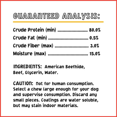 Pet Factory Twistedz American Beefhide, 5" Twist Sticks, Dog Chew Treats, 20 Count