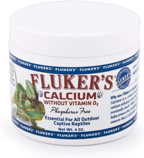 Reptile Calcium Supplement Fluker's Without Vitamin D3