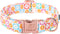 Cotton Dog Collar for Puppy Small Dogs, Adjustable Cute Boy Girl Collars with Metal Buckle Checkered Flower XS