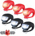Set of 6 Bike Lights, Front and Back LED Clip-On Silicon Bicycle Lights with Waterproof Housing