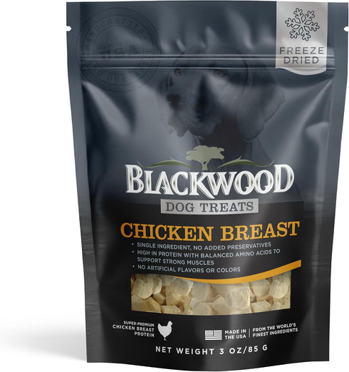 Blackwood Freeze Dried Raw Single Ingredient Dog Treats, 100% Chicken Breast, 3