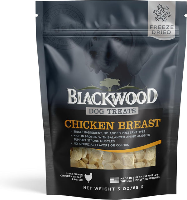 Blackwood Freeze Dried Raw Single Ingredient Dog Treats, 100% Chicken Breast, 3