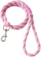 HonestBaby Collars and Leash Sets, Braided Vegan Suede for Dogs, Organic Cotton, Soft Pink/Bright Pink