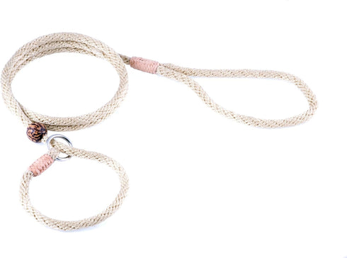 Alvalley Nylon Dog Training Leash with Stopper - Adjustable Rope with Braided Leather Ends - Suitable for Walking,